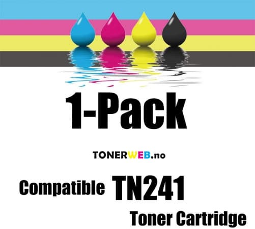 Tonerkassett, erstatter Brother TN-241BK TN-245BK/TN-245BK Sort (2.500 sider) (1 stk.)