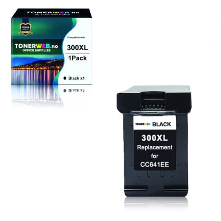 Blekkpatron, erstatter HP Sort 300XL (18 ml) (1 stk.)