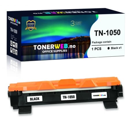 Tonerkassett, erstatter Brother TN1050 Sort (1.000 sider) (1 stk.)