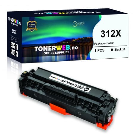 Tonerkassett, erstatter HP Sort 312X Høykapasitet (4.400 sider) (1 stk.)