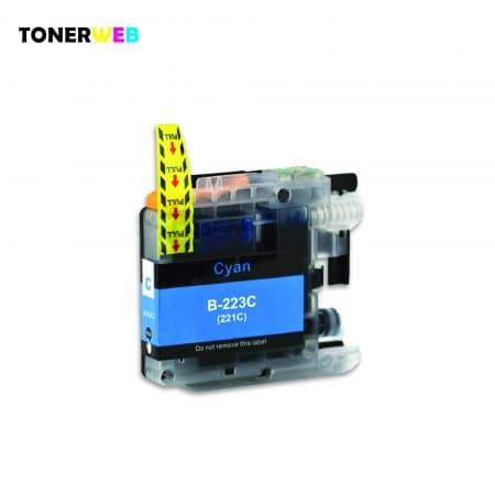Blekkpatron, erstatter Brother LC223C Cyan (9 ml) (1 stk.)