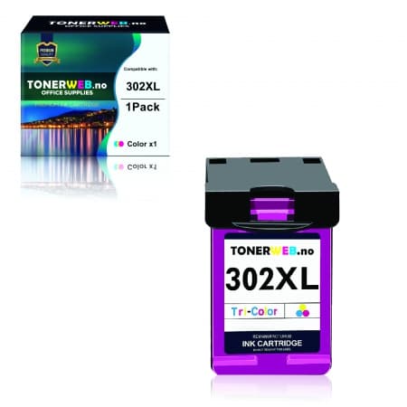 Blekkpatron, erstatter HP Blekk 3-Farge 302XL (18 ml) (1 stk.)
