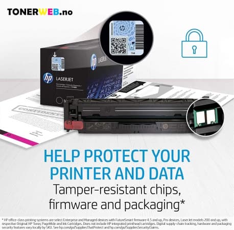 Tonerkassett, erstatter HP Cyan 201X (2.300 sider) (1 stk.)