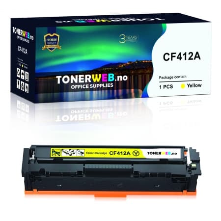 Tonerkassett, erstatter HP Gul 412A (2.300 sider) (1 stk.)