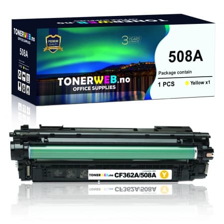 Tonerkassett, erstatter HP Gul 508A (5.000 sider) (1 stk.)
