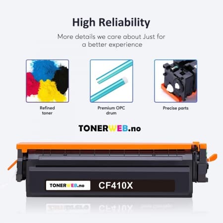 Tonerkassett, erstatter HP Toner Sort HY 410X (6.500 sider) (1 stk.)