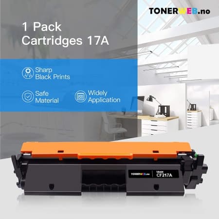 Tonerkassett, erstatter HP Toner Sort LaserJet 17A (1.600 sider) (1 stk.)