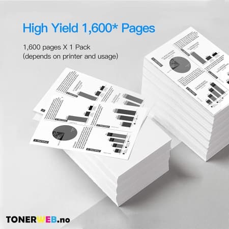 Tonerkassett, erstatter HP Toner Sort LaserJet 17A (1.600 sider) (1 stk.)