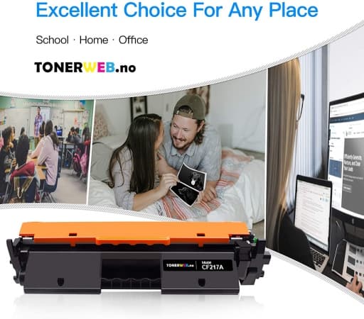 Tonerkassett, erstatter HP Toner Sort LaserJet 17A (1.600 sider) (1 stk.)