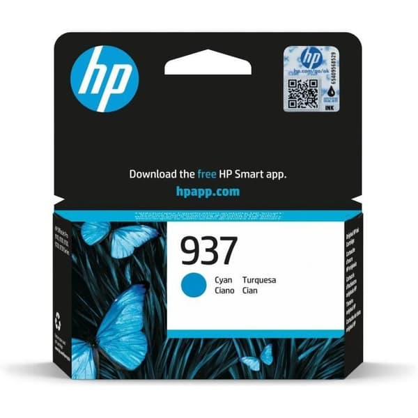 HP 937 äkta cyan bläckpatron