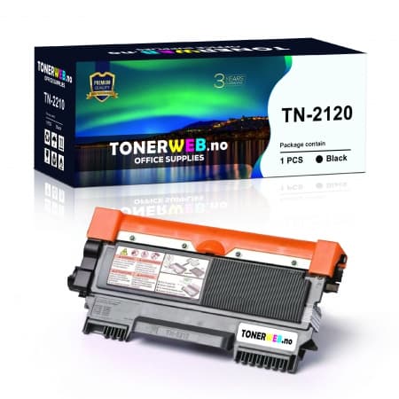 Tonerkassett, erstatter Brother TN-2210 Sort (1.200 sider) (1 stk.)