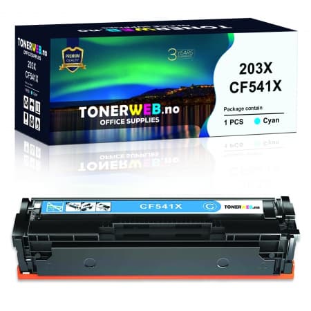 Tonerkassett, erstatter HP Cyan 203X (2.500 sider) (1 stk.)