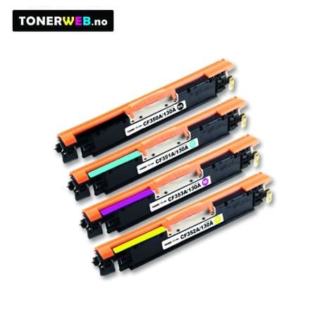 Tonerkassett, erstatter HP Tonerpakke Sort/Cyan/Magenta/Gul (1.300/3x1.000 sider) (1 stk.)