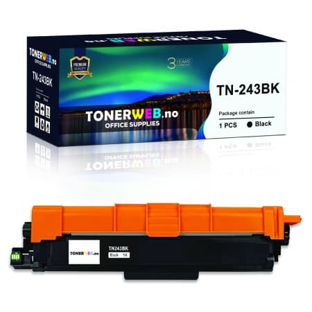 Tonerkassett, erstatter Brother Sort TN-243BK (1.000 sider)  (1 stk.)