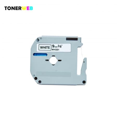 Brother Tape, erstatter Brother MK221BZ 9mmx8m Sort/hvit (1 stk.)