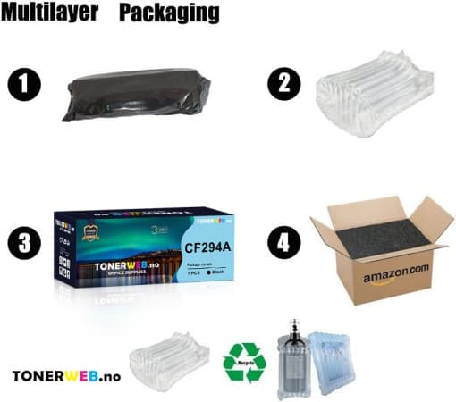 Tonerkassett, erstatter HP Toner 94A Sort (1.200 sider) (1 stk.)