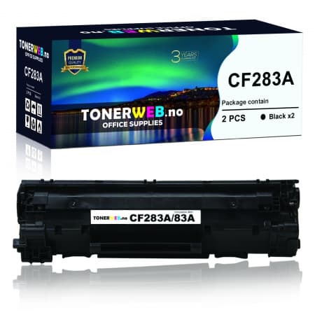 Tonerkassett, erstatter HP Sort 83A (1.500 sider) 2-pakk CF283A (1 stk.)