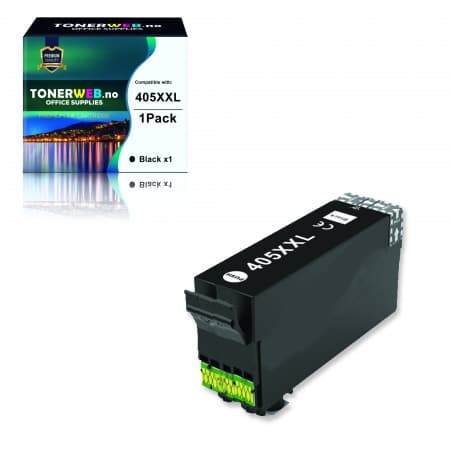 Epson Blekkpatron Sort 405XL (1100 sider, 18 ml) - Erstatter C13T05H14010 (1 stk.)
