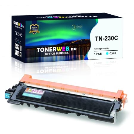 Tonerkassett, erstatter Brother TN-230C Cyan (1.400 sider) (1 stk.)
