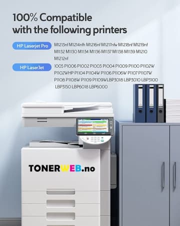 Tonerkassett, erstatter HP Toner Sort LaserJet 85A (Ca 1.600 sider) (1 stk.)