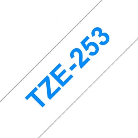 Brother TZe tape 24mmx8m blue/white (1 stk.)