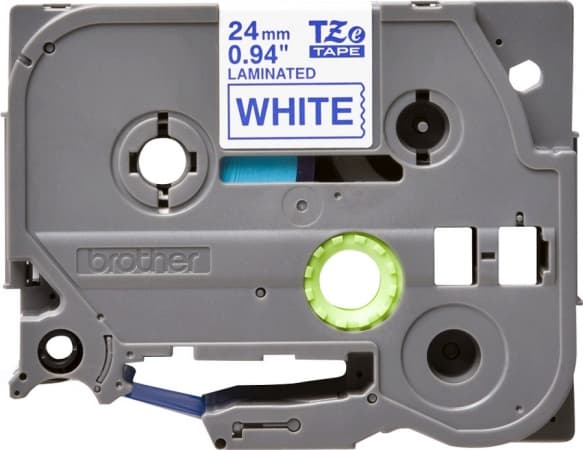 Brother TZe tape 24mmx8m blue/white (1 stk.)