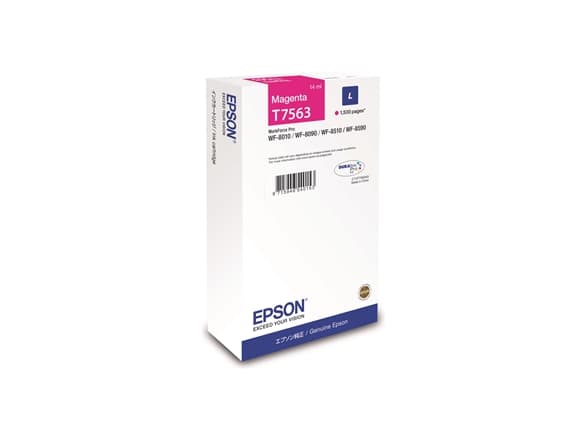 Epson T7563 - 14 ml - L-størrelse - magenta - original - blekkpatron - for WorkForce Pro WF-8090, WF-8590