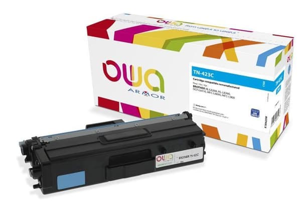 Owa armor - K18062OW - Armor Bläckpatroner Märkesmodell OWA Laser för Brother TN423C Toner Kit Cyan
