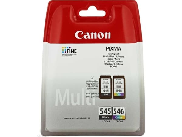 Canon PG-545/CL-546, Standard utskriftsproduksjon, 2 stykker, Multipakke