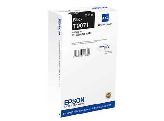 Epson T9071 - 202 ml - XXL-storlek - svart - original - bläckpatron - för WorkForce Pro WF-6090, WF-6590