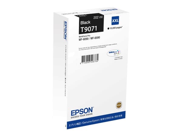 Epson T9071 - 202 ml - XXL-størrelse - svart - original - blekkpatron - for WorkForce Pro WF-6090, WF-6590