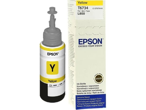 Epson T6734 - 70 ml - gul - original - bläckrefill - för Epson L1800, L800, L805, L810, L850
