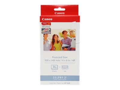 Canon KP-36IP - 100 x 148 mm bläckpatron/papperssats - för Canon SELPHY CP1000, CP1200, CP1300, CP1500, CP530, CP790, CP800, CP820, CP900, CP910