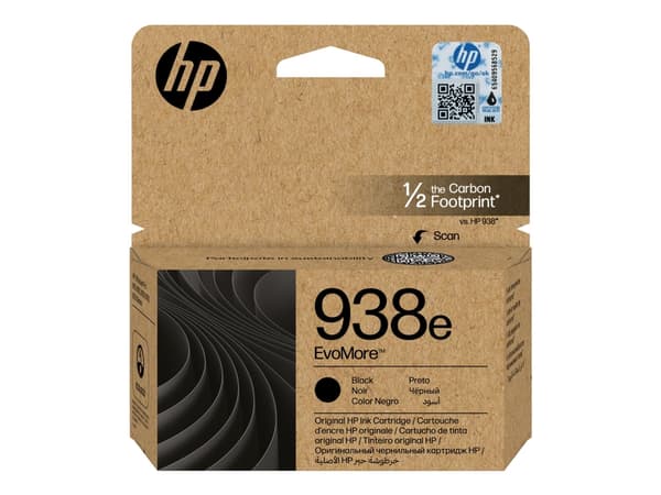 HP 938e EvoMore - Svart - original - blekkpatron - for Officejet Pro 9110b