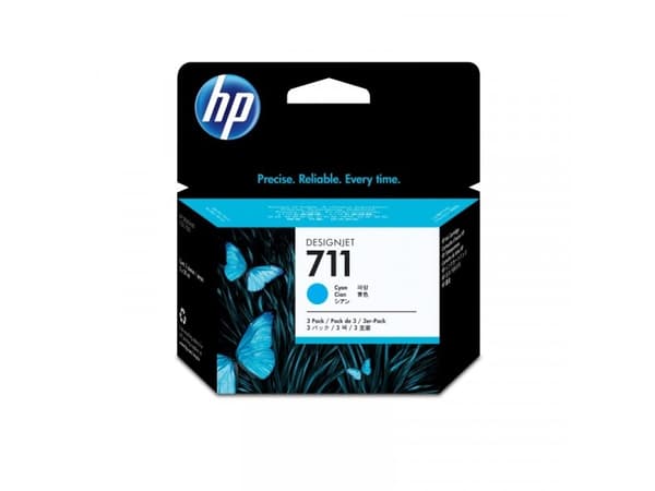 Kasetė HP No.711 (CZ134A) CY 29ml 3pack OEM