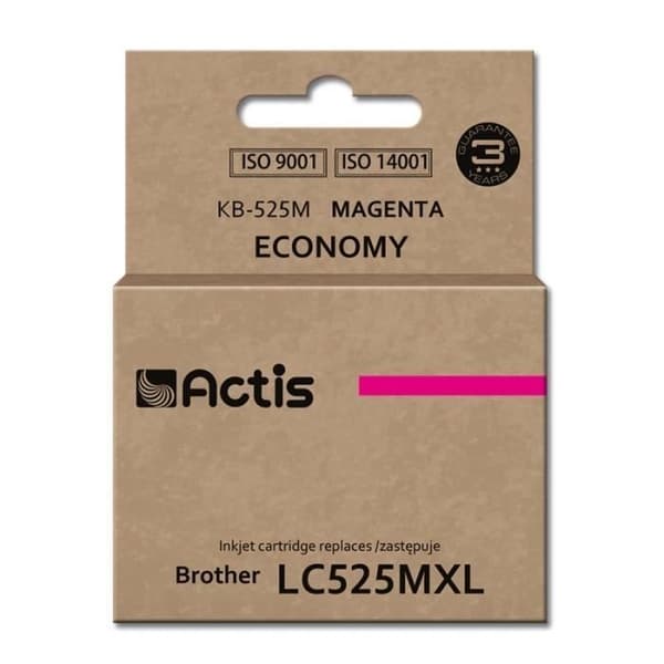ACTIS KB-525M bläckpatron för Brother-skrivare (LC-525M kompatibel)