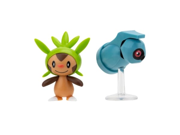 POKEMON BATTLE FIGURE CHESPIN AND BELDUM