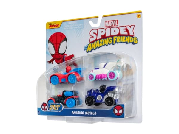 SPIDEY AMAZING METALS CAR 4 PK