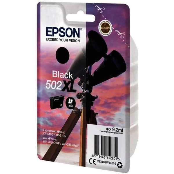 EPSON 502 XL svart bläckpatron - kikare (C13T02W14010)