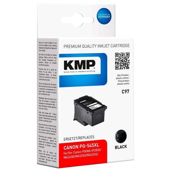 Kmp Mustepatruuna C97 Canon Pg-545 Xl Musta