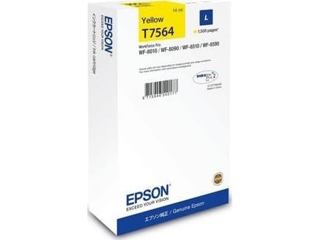 Epson T7564 - 14 ml - L-storlek - gul - original - bläckpatron - för WorkForce Pro WF-6530, WF-8010, WF-8090, WF-8510, WF-8590, WF-8590 D3TWFC
