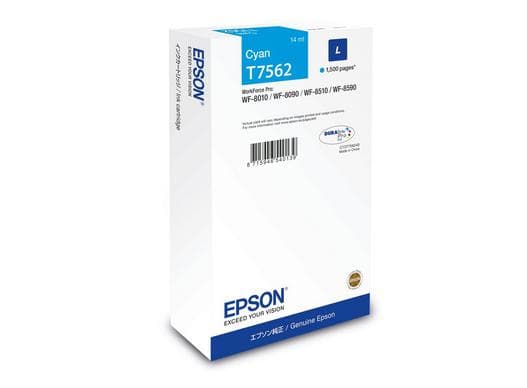 Epson T7562 - 14 ml - L-størrelse - cyan - original - blekkpatron