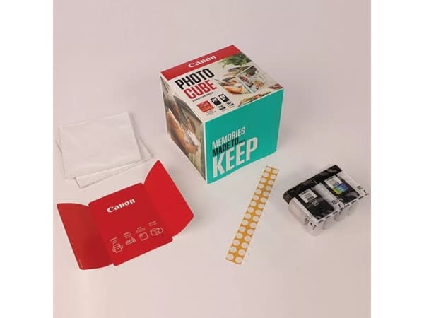 Canon Photo Cube Creative Pack - 2-pack - svart, farge (cyan, magenta, gul) - original - blekkpatron/papirsett - for PIXMA TS5350, TS5350i, TS5351, T