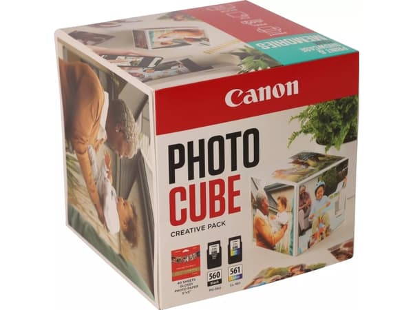 Canon Photo Cube Creative Pack - 2-pack - svart, farge (cyan, magenta, gul) - original - blekkpatron/papirsett - for PIXMA TS5350, TS5350i, TS5351, T