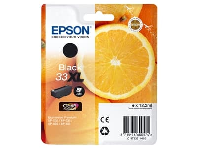 Epson Oranges C13T33514010, Sort, Pigmentbasert blekk, 12,2 ml, 1 stykker, 530 sider