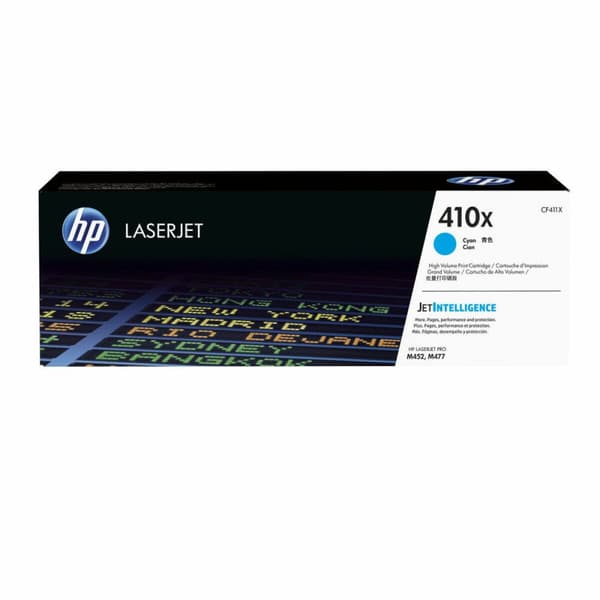 HP Original 410X LaserJet-tonerpatron med høj kapacitet, cyan