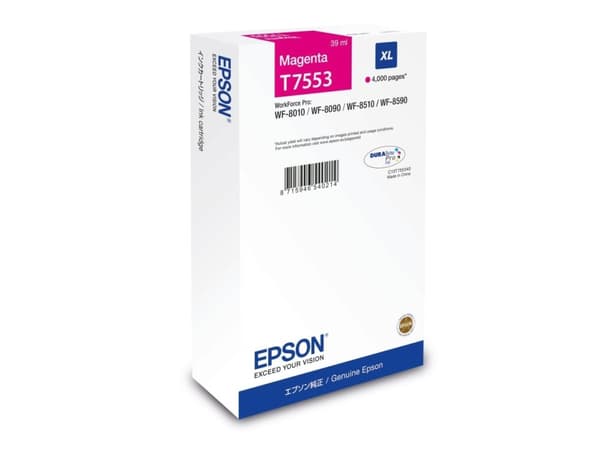 Epson T7553 - 39 ml - XL - magenta - original - boks - blekkpatron