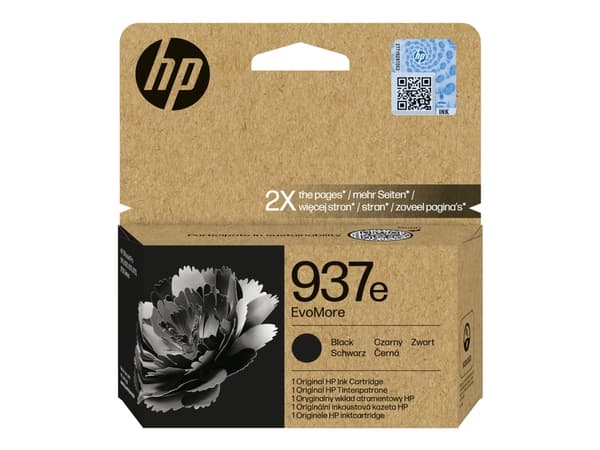 HP 937e EvoMore - Svart - original - bläckpatron - för Officejet Pro 9110b, 9120e, 9720E, 9720e Wide Format, 9730e