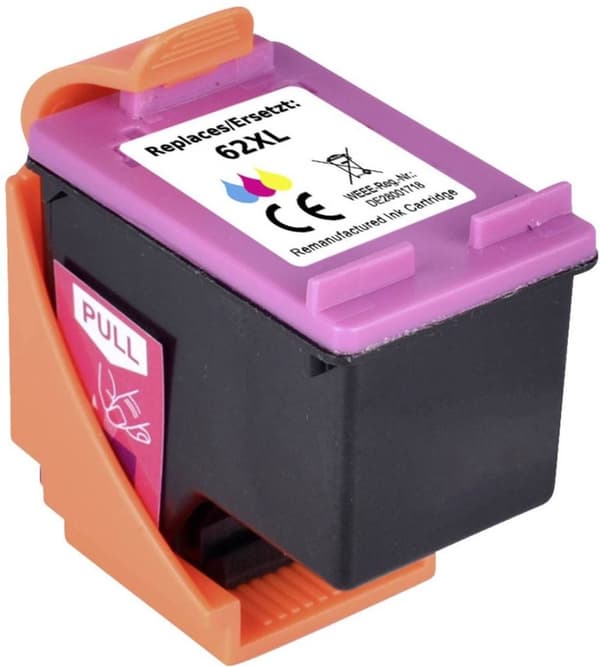 Renkforce blækpatron til HP 62XL, C2P07AE kompatibel cyan, magenta, gul RF-5679858