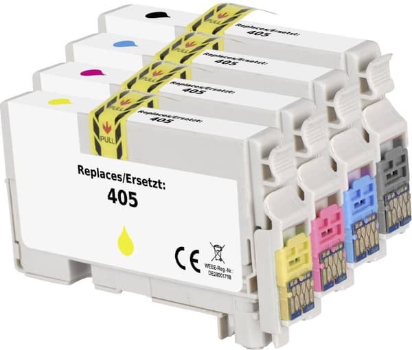 Renkforce bläckkombinationspaket ersätter Epson 405 kompatibel svart, cyan, magenta, gul RF-5705462 (RF-5